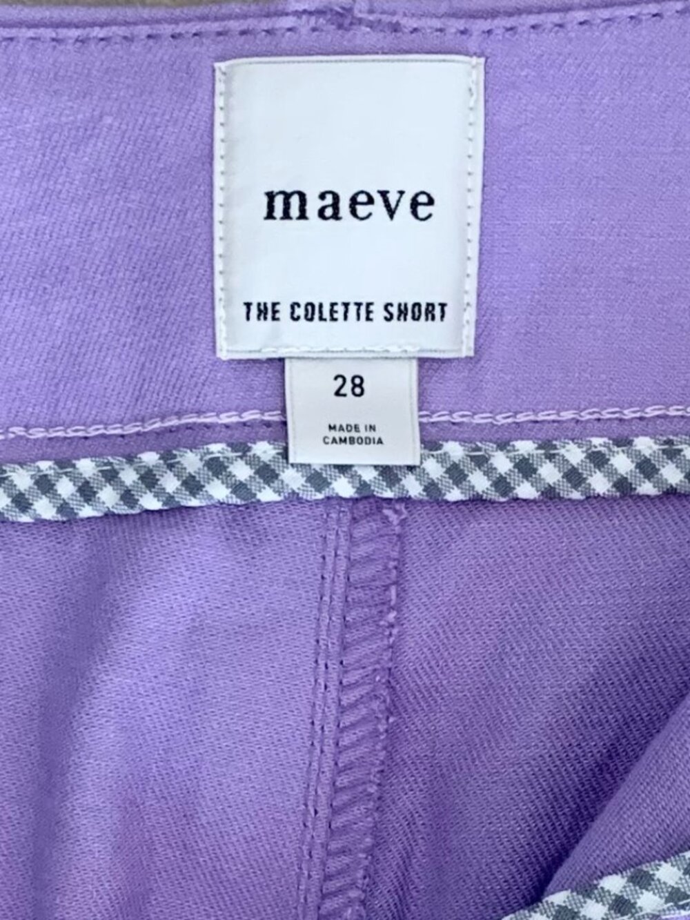 NWT Anthro Maeve The Colette Shorts in Linen Blend, Violet Purple (Rare), 28 - Picture 6 of 13